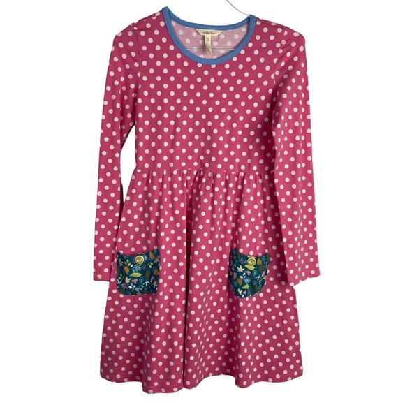 Matilda Jane Dress Girls Collecting Leaves14 Polka Dot Floral Long Sleeve - Picture 1 of 11